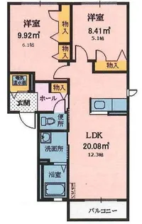 山形県山形市大字南館【アパート】の間取り