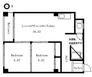 升本マンション【2階】の間取り