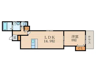 i.レジデンス 六角【1階】の間取り