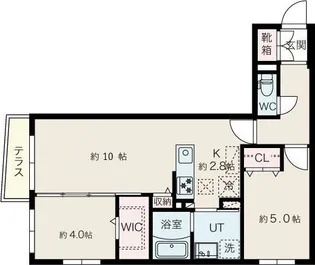 アルファスクエア平岸EAST【4階】の間取り