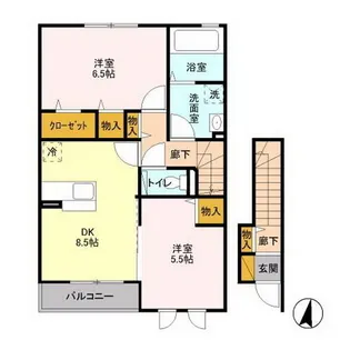 アクアパーム D【2階】の間取り