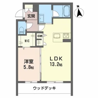 シャーメゾン加納神明【1階】の間取り