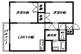 第1富士ハイツ【2階】の間取り