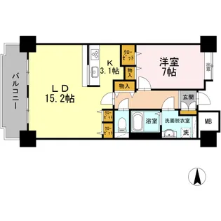 品川シーサイドビュータワーI【12階】の間取り