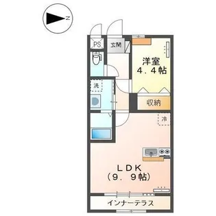 ビリーブハナゾノ(Believe Hanazono)【1階】の間取り