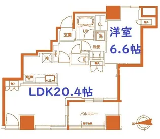 ロイヤルタワー横濱鶴見【10階】の間取り