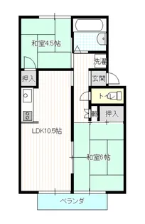 サンコーポプレジール【2階】の間取り