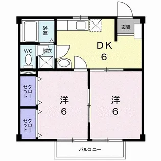 ニューシティセントポーリアB【1階】の間取り