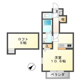 フラナテラス【1階】の間取り