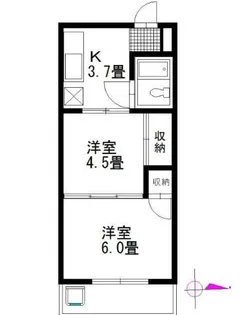 リナス川口【2階】の間取り
