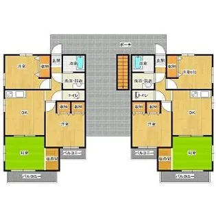 サニーコート乙戸南B棟【1階】の間取り