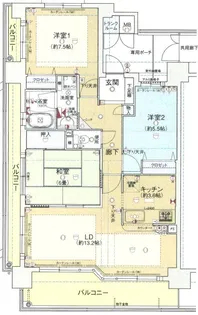 パデシオン浜大津【8階】の間取り