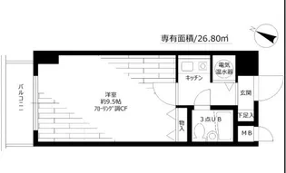 ライオンズマンション日本橋【3階】の間取り