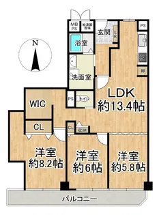 日商岩井池田マンション【3階】の間取り