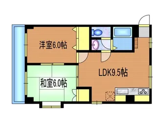 エラノスむさし野【1階】の間取り
