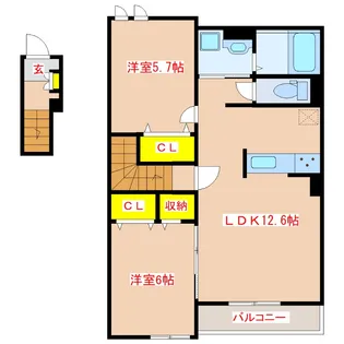コンフォールII【2階】の間取り