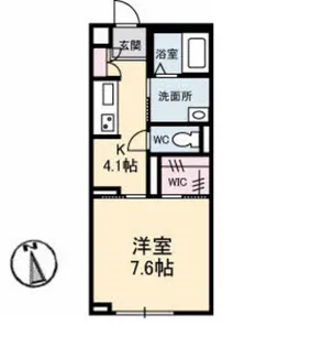 トワール・ウエスト【1階】の間取り
