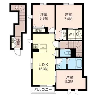 フルット【2階】の間取り