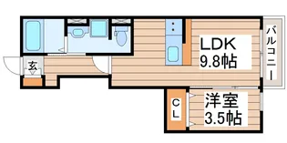 カーサ・スタジオーネ河原町【1階】の間取り