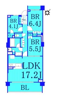 ブローテ大倉山【4階】の間取り