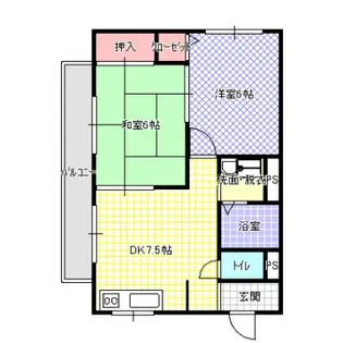 プライム2番館【2階】の間取り