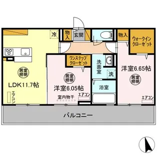 メゾンクオーレIII【2階】の間取り