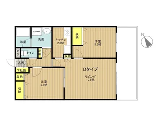 イリップス船堀【9階】の間取り