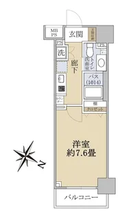 ライオンズクオーレ東京三ノ輪シティゲート【5階】の間取り