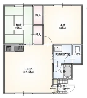 ルシアB【2階】の間取り