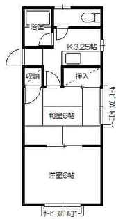 コーポアバンセ【1階】の間取り