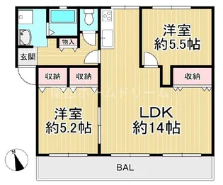 香里三井団地A7棟【1階】の間取り