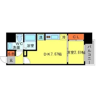 SERENiTE新大阪【6階】の間取り