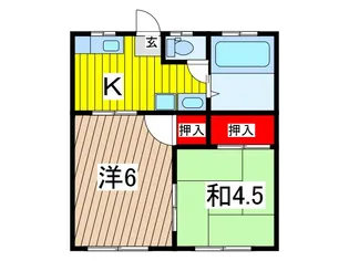 堀代ハイツ【1階】の間取り