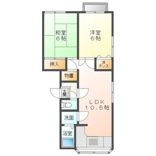 カネモトハイツみどり【2階】の間取り