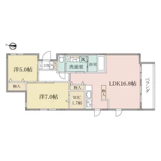 (シニア限定)へーベルヴィレッジ品川二葉【4階】の間取り