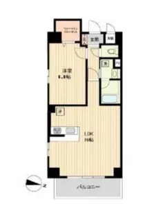 ベルメゾン若林【6階】の間取り