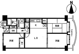 パークハイツ横浜【3階】の間取り