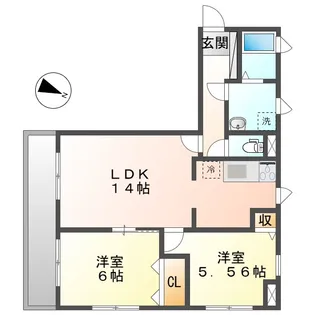 サニードエルII【3階】の間取り