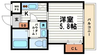 La・Parte(ラ・ポルト)【3階】の間取り