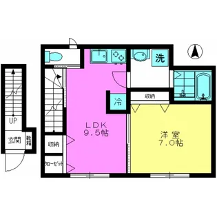 ヴェルドミール八幡山【2階】の間取り