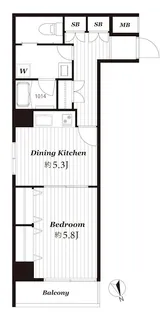ライオンズマンション新富町第二【6階】の間取り