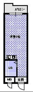 セゾン若松【4階】の間取り
