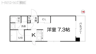 ランティエ茨木大手町【2階】の間取り