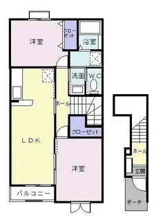 フォルトーナI【2階】の間取り