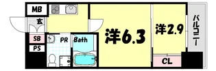 アドバンス三宮ラシュレ【4階】の間取り