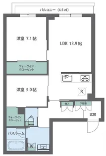 ザ アビュータス ヒルズ柿の木坂【2階】の間取り