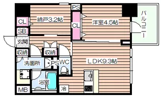 S-RESIDENCE福島diverse【6階】の間取り
