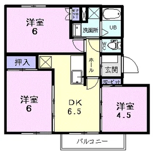 ニューエルディム落合A【1階】の間取り