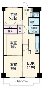 グランドヒル高橋【3階】の間取り
