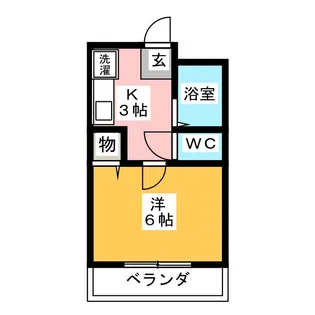ビーライン白鳥【2階】の間取り